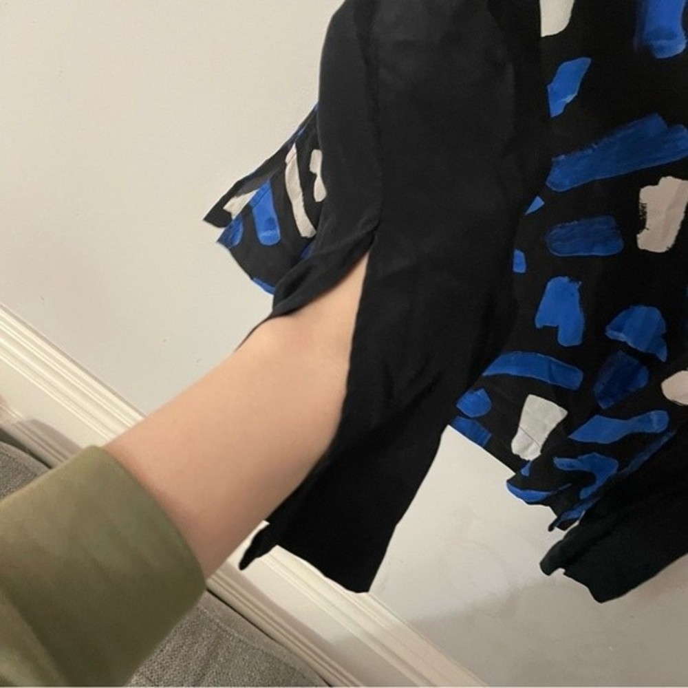 Grey Jason Wu Marine Multi Color Block Print Silk… - image 3